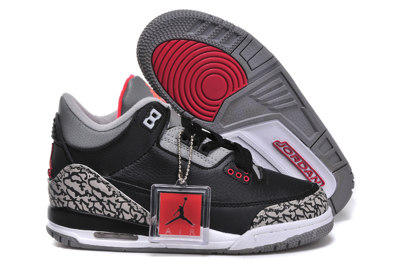 Air Jordan 3 Kid'S Shoes Black/Gray Online